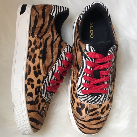 aldo animal print sneakers